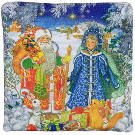 Сладкий новогодний подарок Подушка Морозко 900 грамм элит